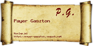 Payer Gaszton névjegykártya